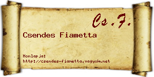 Csendes Fiametta névjegykártya